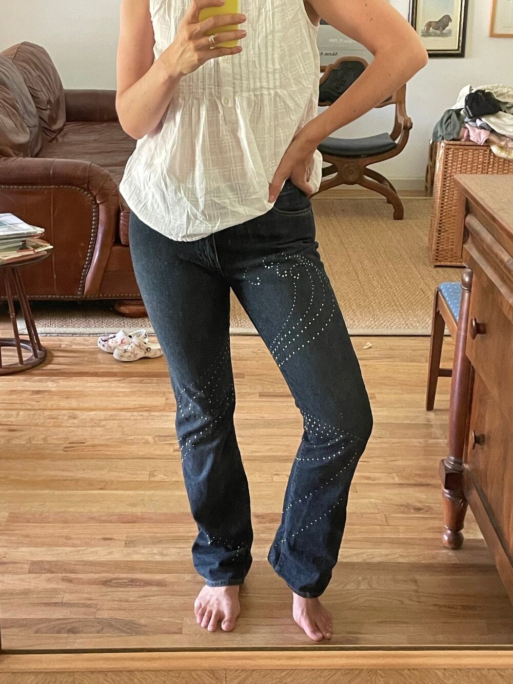 Gap Y2K Embellished Boot Cut Jeans